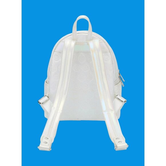NWT Loungefly Disney Princess Bow Collector Mini Backpack Iridescent White - Picture 3 of 4